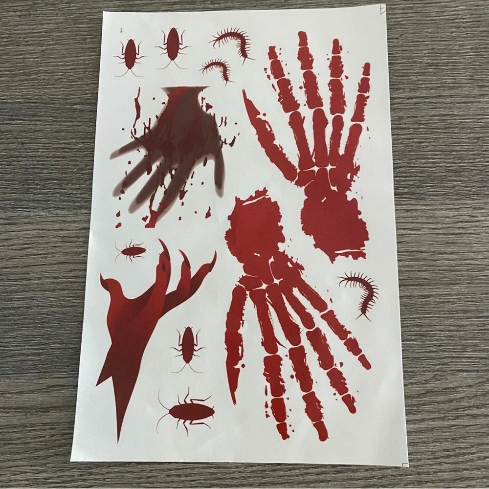 Halloween decorations stickers decals 4 sheets